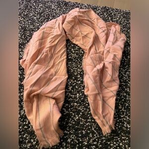 Soft pink blanket scarf